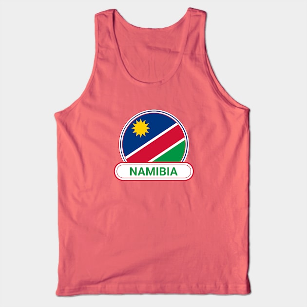 Namibia Country Badge - Namibia Flag Tank Top by Yesteeyear